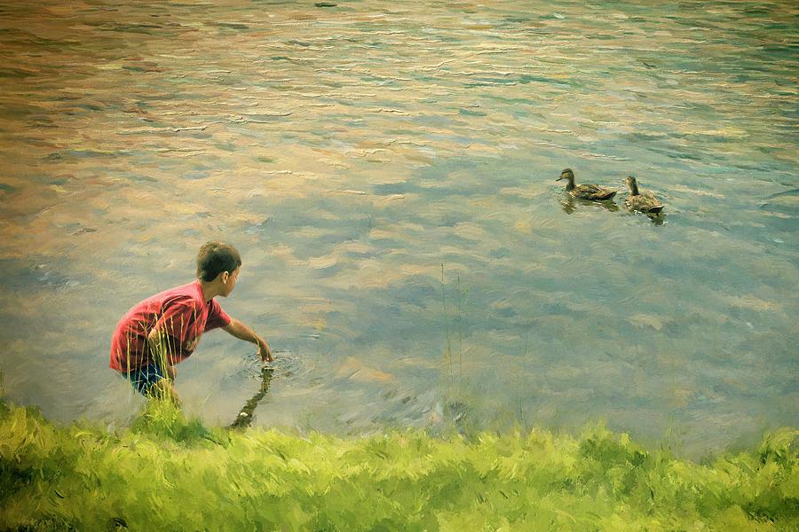 Adorable Painting - Waters Edge by Ben Thompson