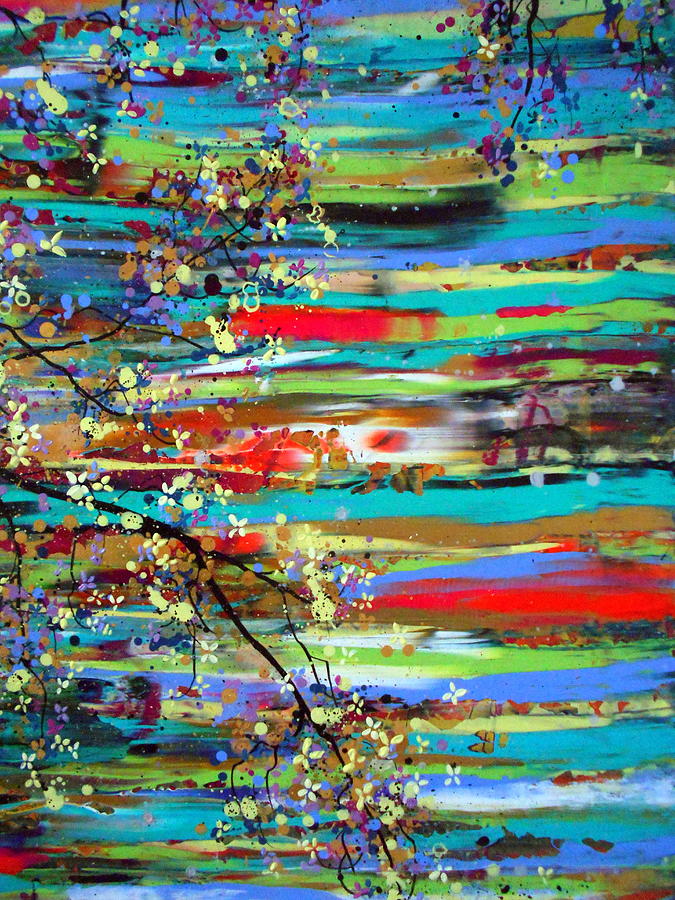 Waters edge detail 1 Painting by Angie Wright