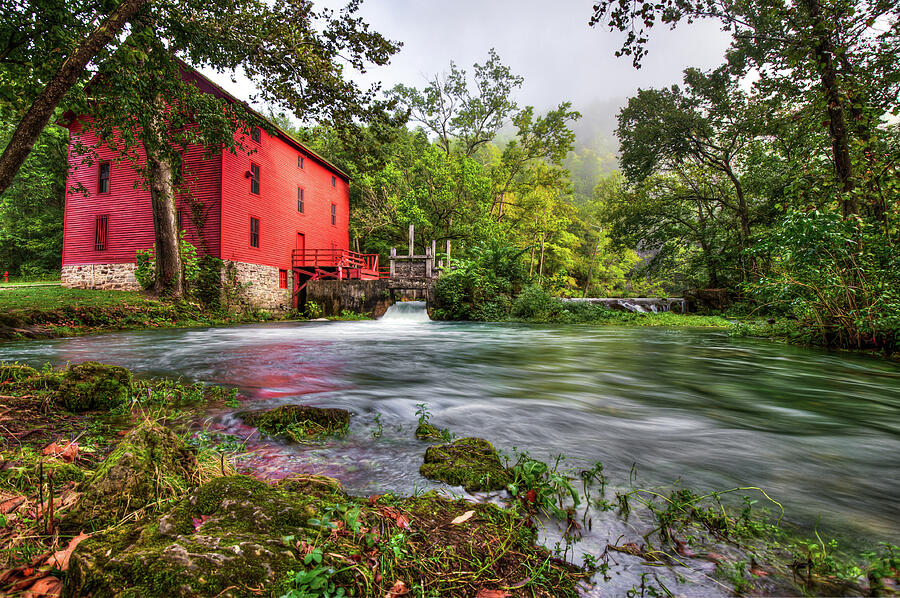 Eminence Missouri Photograph - Waters of Alley Spring Mill  by Gregory Ballos