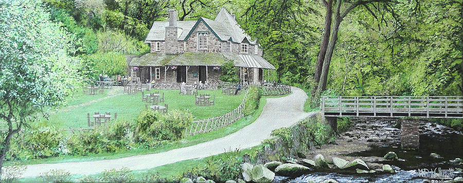 Watersmeet House, near Lynmouth Painting by Mark Woollacott