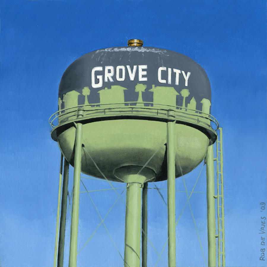 Watertower Grove City Painting by Rob De Vries