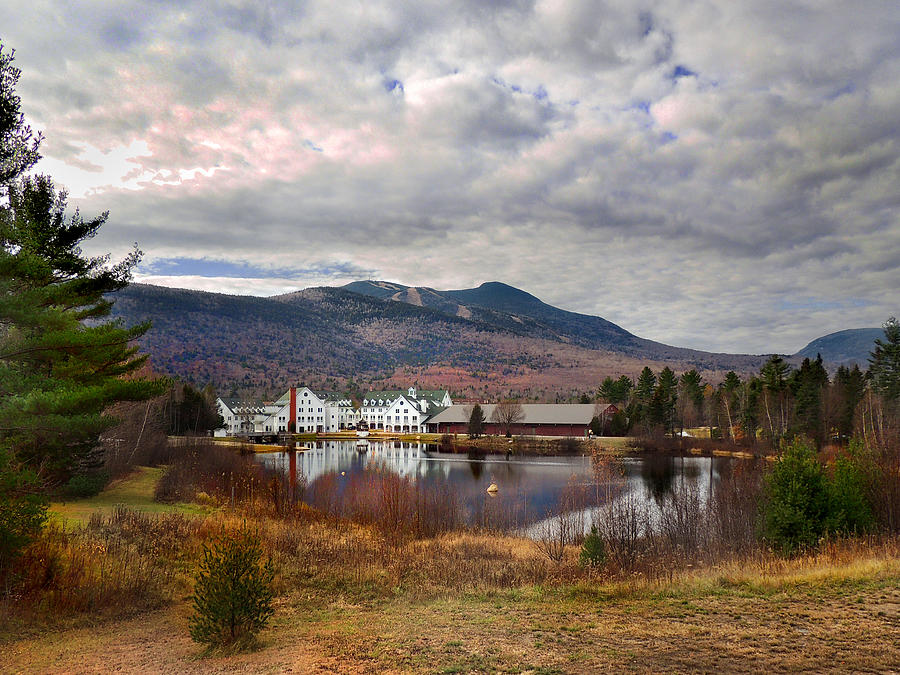 Waterville Valley Town Square in November Photograph by Nancy Griswold