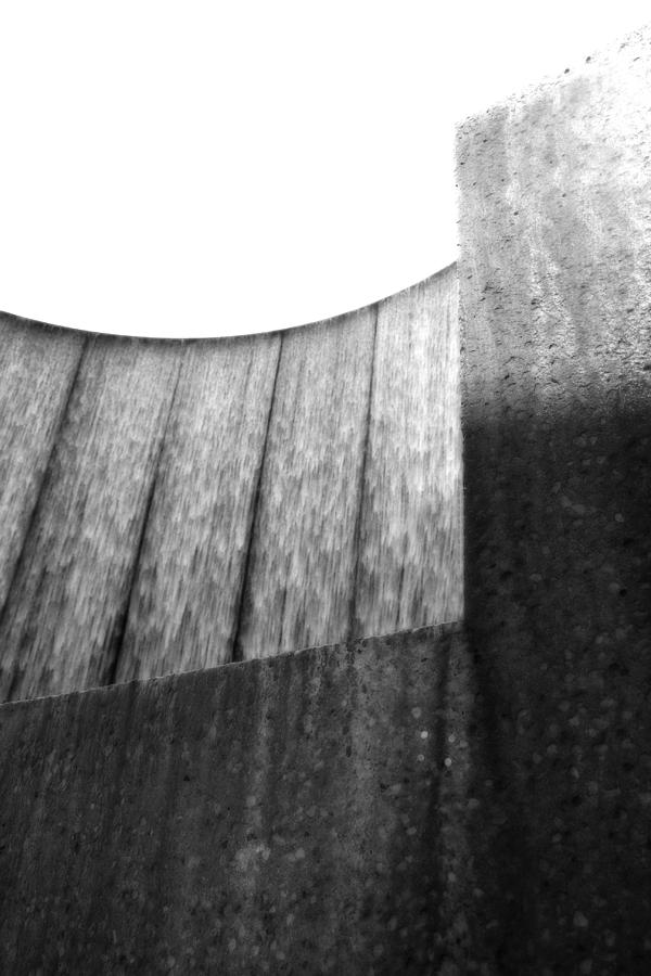 Waterwall Abstract In Black And White Photograph