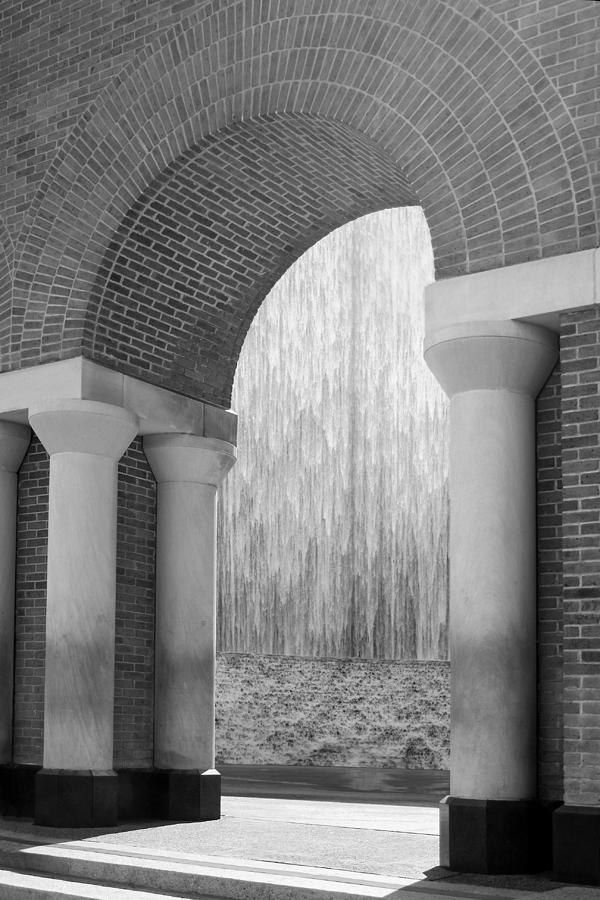 Waterwall and Arch 3 in Black and White Photograph by Angela Rath