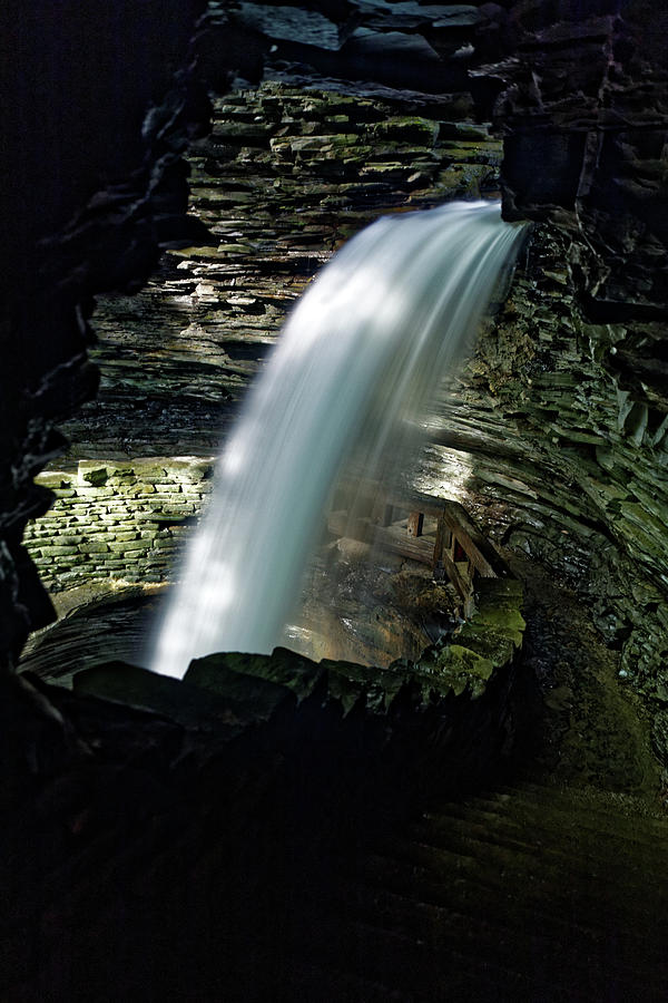 Watkins Glen Cavern Waterfall Photograph by Doolittle Photography and Art