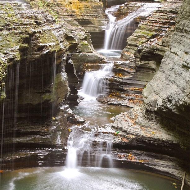 Waterfall Photograph - Watkins Glen Steps by Justin Connor