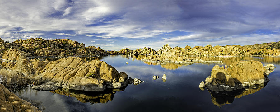 Watson Lake Panoramic 30x12 Photograph by Tom Clark | Fine Art America