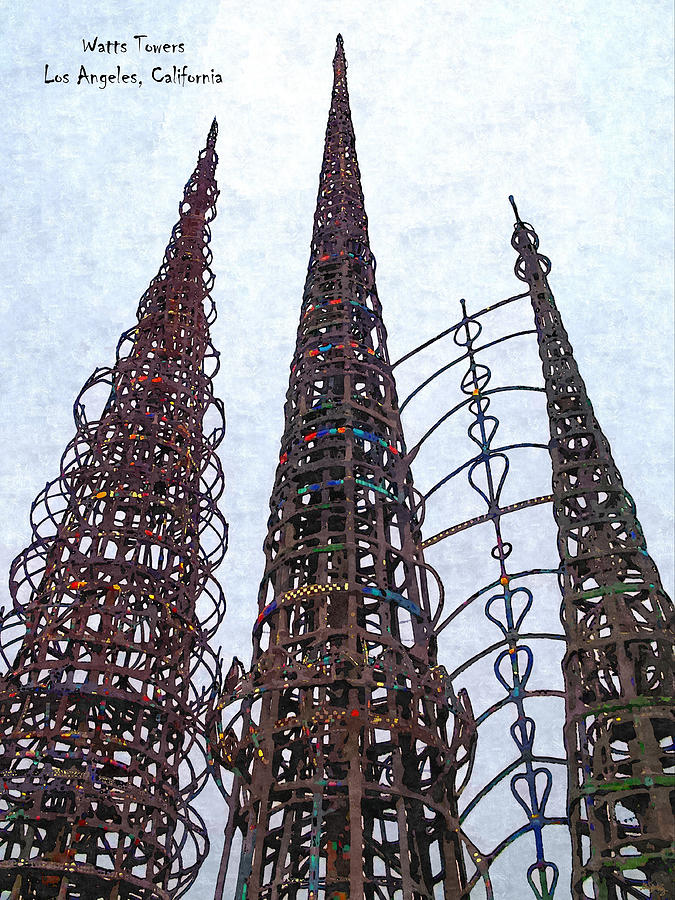 Watts Towers 2 - Los Angeles Photograph by Glenn McCarthy Art and Photography