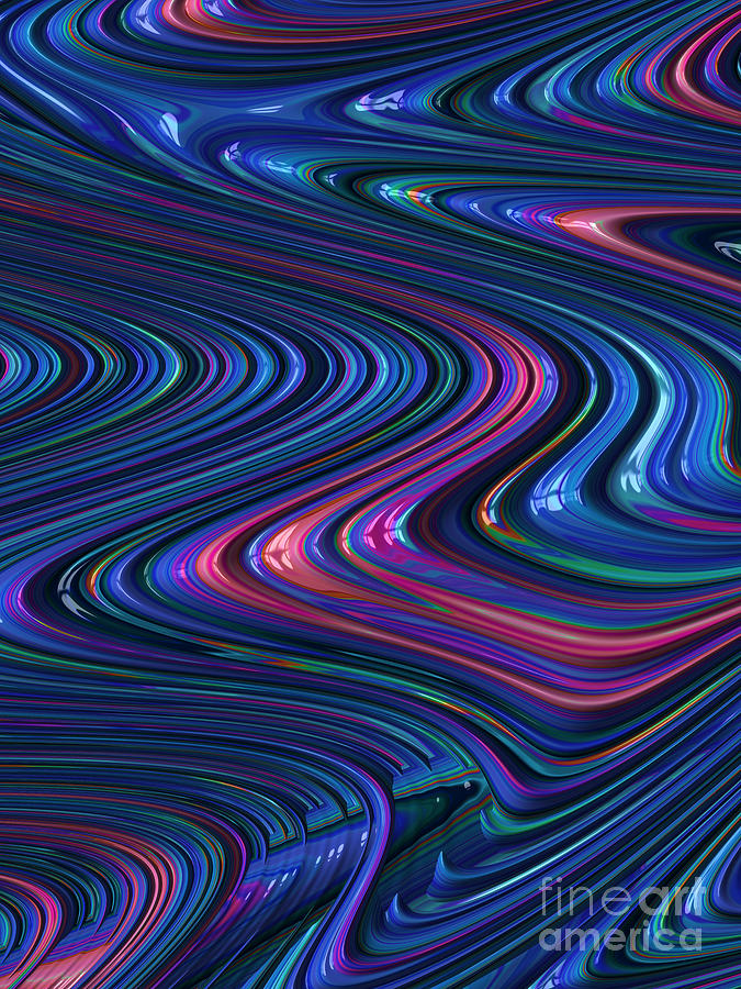 Space Digital Art - Wave Abstract by John Edwards