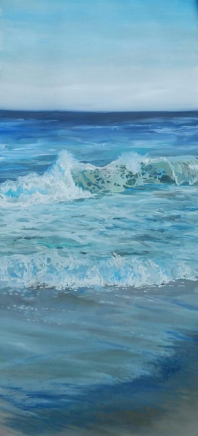 Wave Break Painting by Julie Garcia