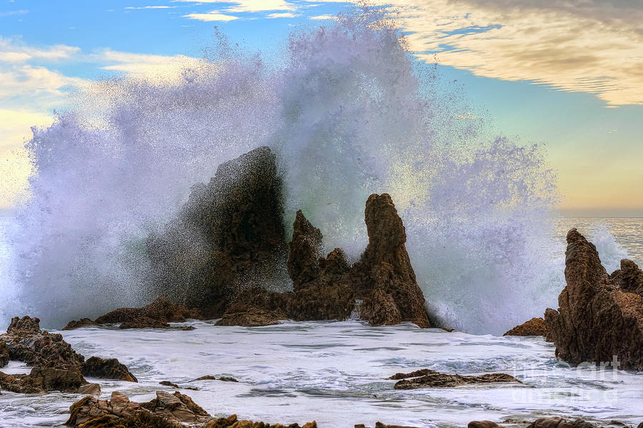 Wave Crash in Corona Del Mar Photograph by Eddie Yerkish