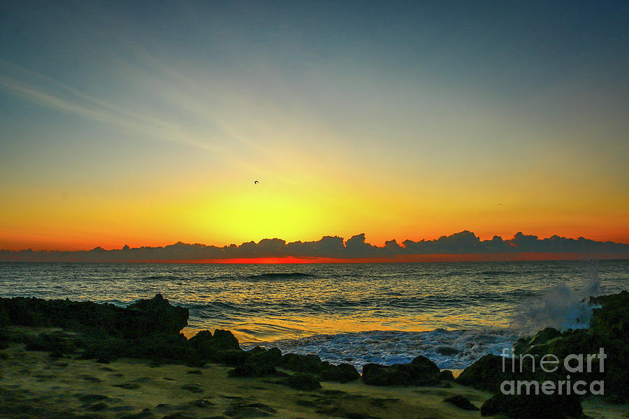 Wave Crash Sunrise Photograph by Tom Claud
