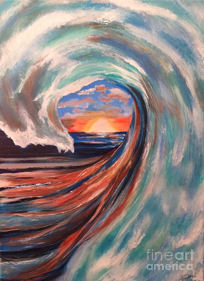 Wave Painting by Denise Tomasura