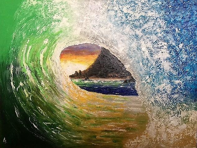 Wave I Painting by Maria Iurescia
