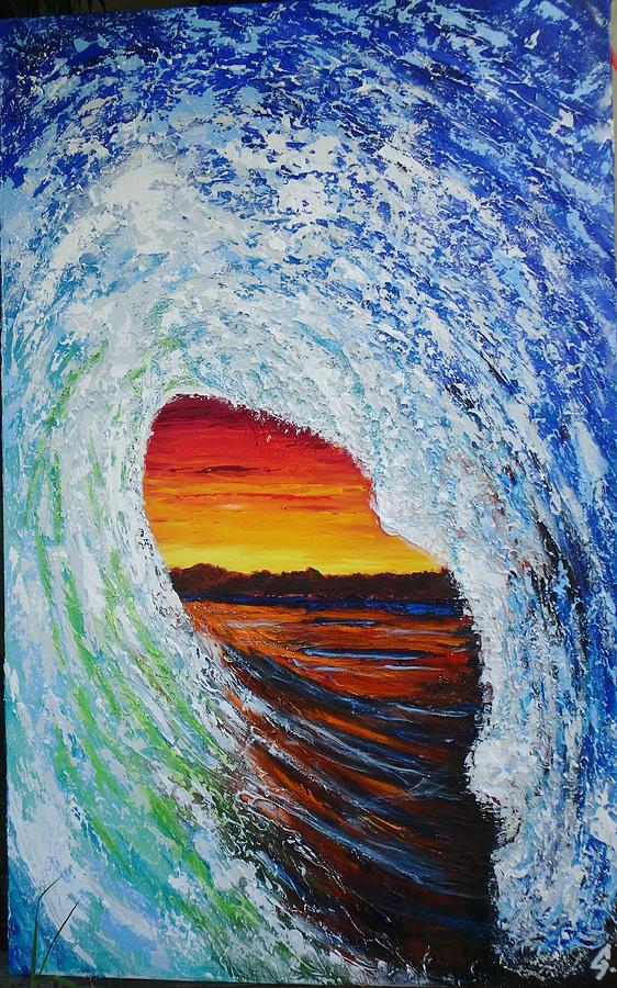 Wave III Painting by Maria Iurescia