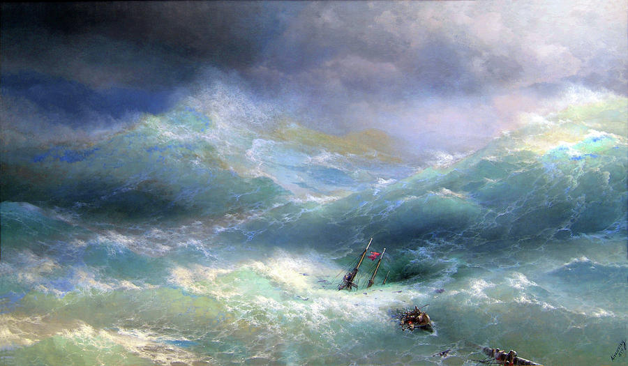 Wave  Ivan Aivazovsky 1889 Painting by Movie Poster Prints
