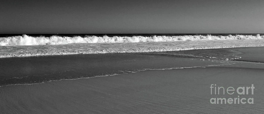 Wave Line BW Photograph by Mary Haber