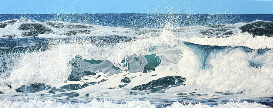 Seascape Painting - Wave no. 8 by Dominic Murray