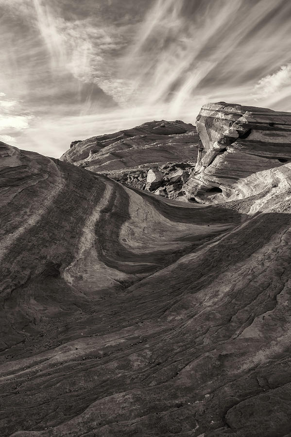 Wave Rock Sepia Photograph by Jonathan Nguyen