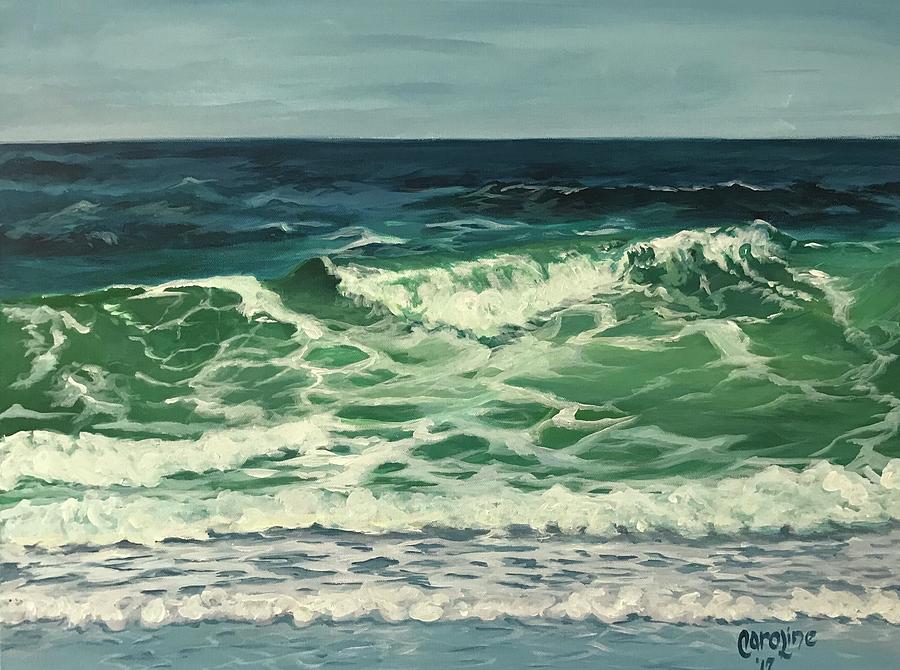 Wave Study 3 Painting by Caroline Conkin - Fine Art America