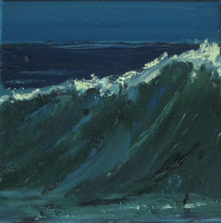 Nature Painting - Wave Study by Judy  Blundell