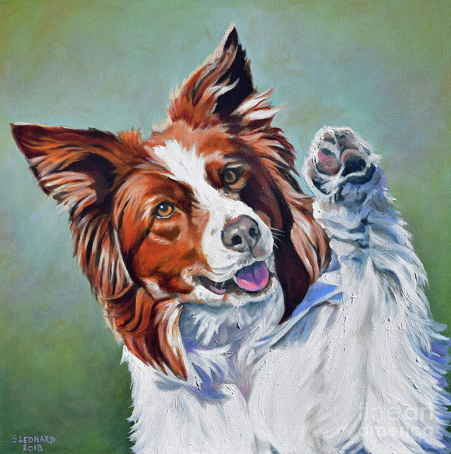 Dog Painting - Wave by Suzanne Leonard