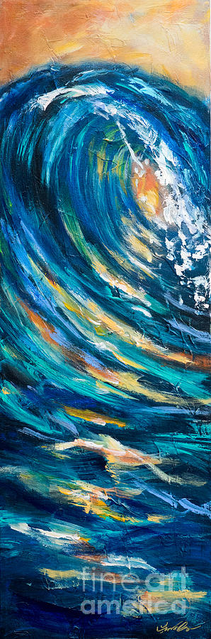 Wave Thin B Painting by Linda Olsen
