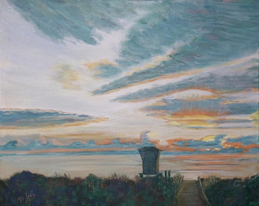 Waveland Sunrise Painting by Mike Jenkins