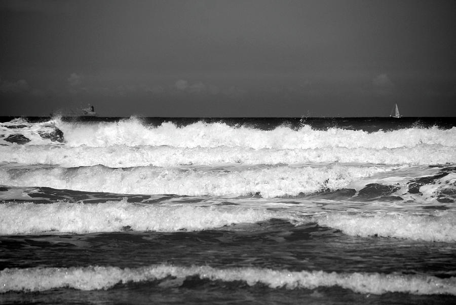Waves 1 in BW Photograph by Susanne Van Hulst