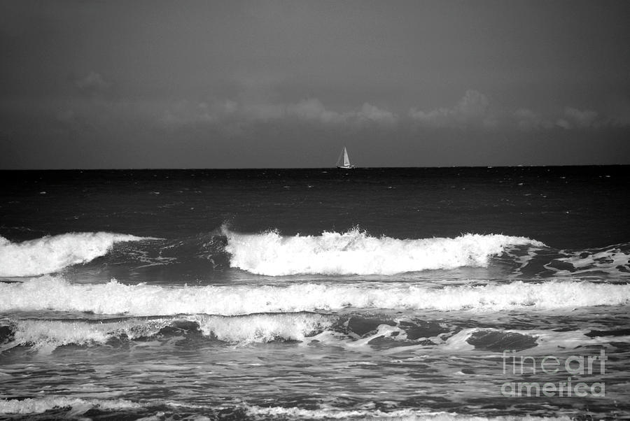 Waves 4 in BW Photograph by Susanne Van Hulst