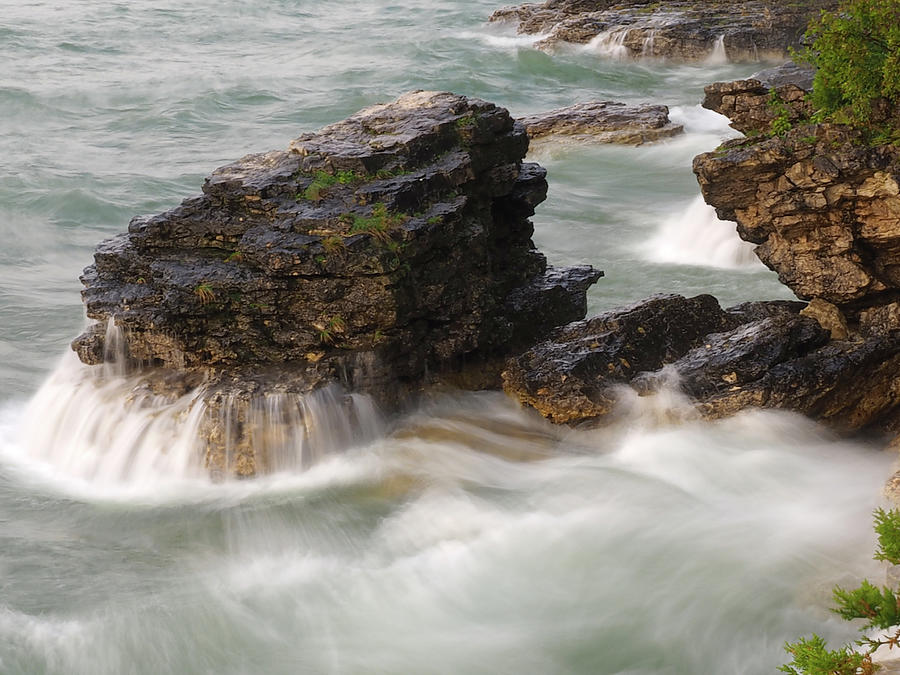 Waves Among Rocks Photograph by James C Richardson