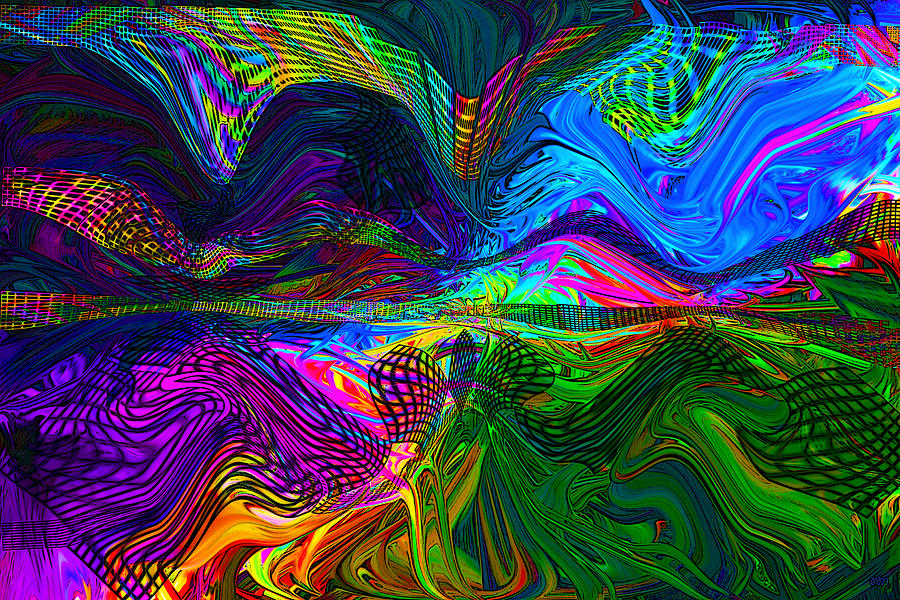 Waves and Blocks 4 Digital Art by Phillip Mossbarger