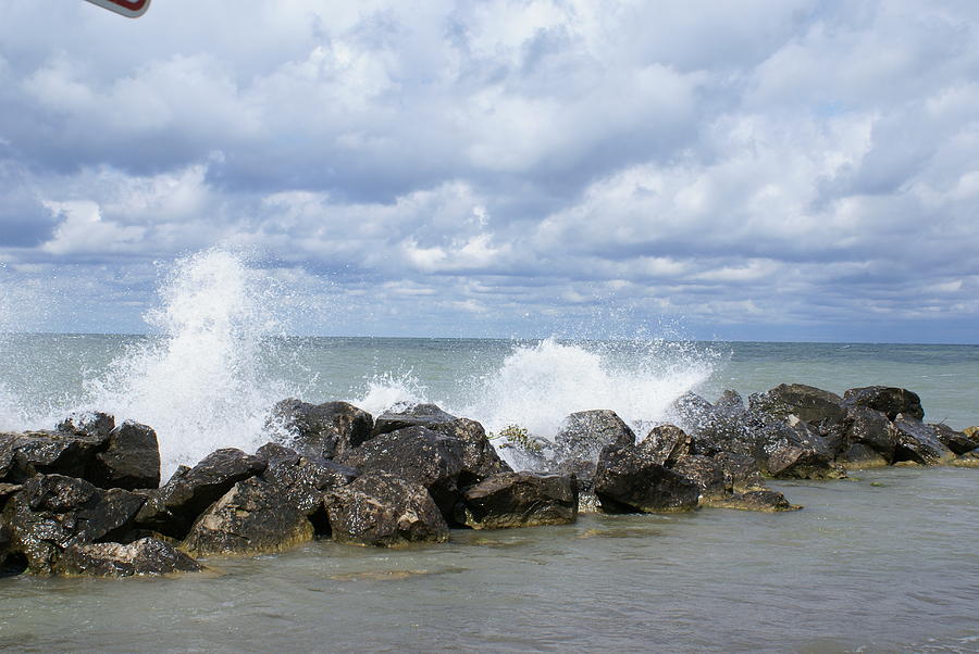 Waves And Breakers At Lake Erie Beach 6 Photograph by Big E tv Photography