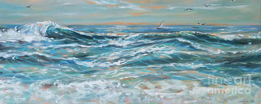 Waves and Wind Painting by Linda Olsen