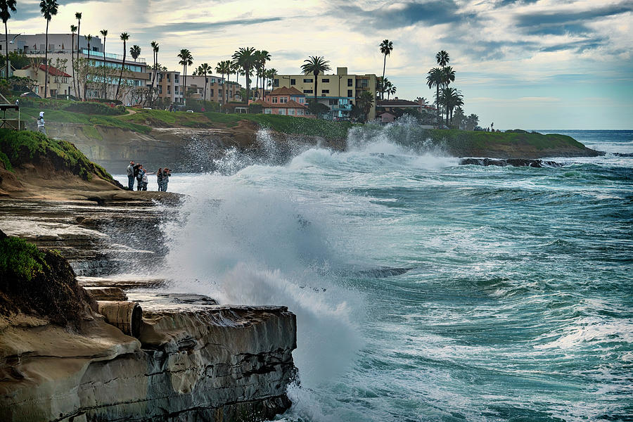 Waves at La Jolla Cove CA_7R2_DSC3220_17-01-14 Photograph by Greg Kluempers