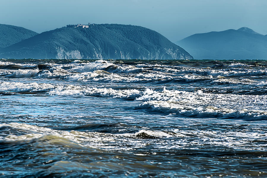 Waves At Populonia Promontory - Onde Al Promontorio  Photograph by Enrico Pelos