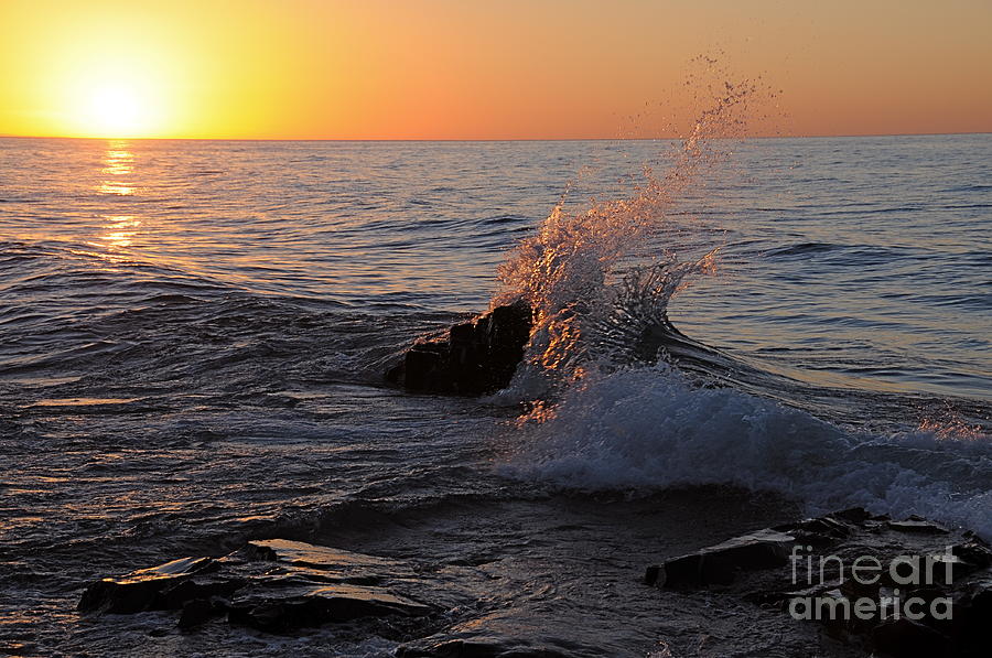 Waves at Sunrise Photograph by Sandra Updyke