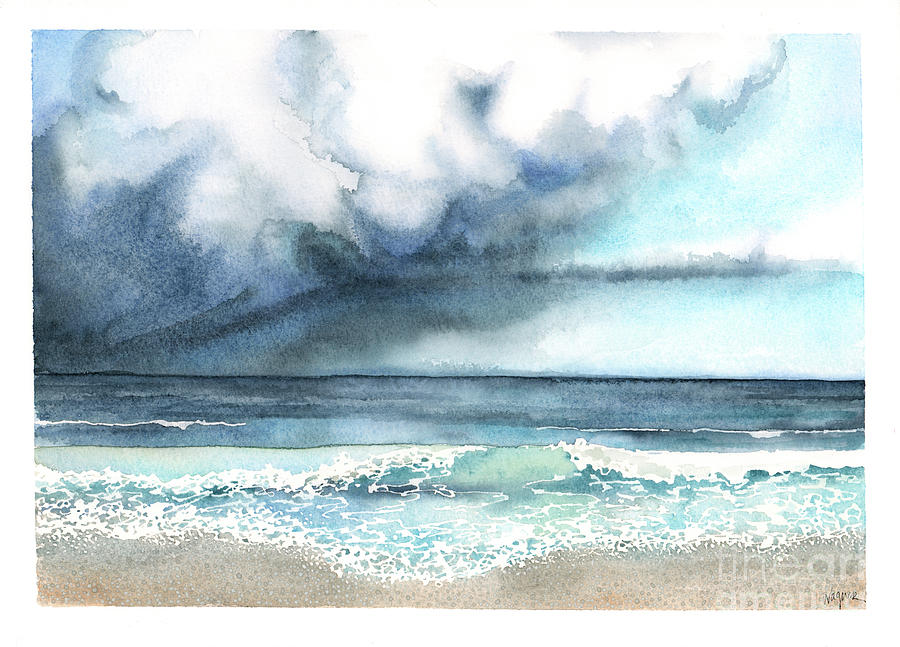 Waves Before the Storm Painting by Hilda Wagner