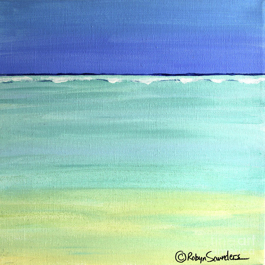 Waves Breaking at Sea Painting by Robyn Saunders