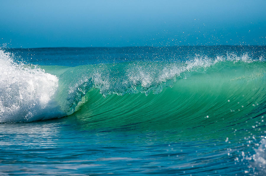 Waves Breaking with Horizon Photograph by Mary Ellen Oloughlin - Pixels