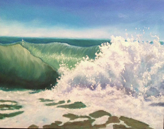 Waves Painting By Frederica Castle - Fine Art America