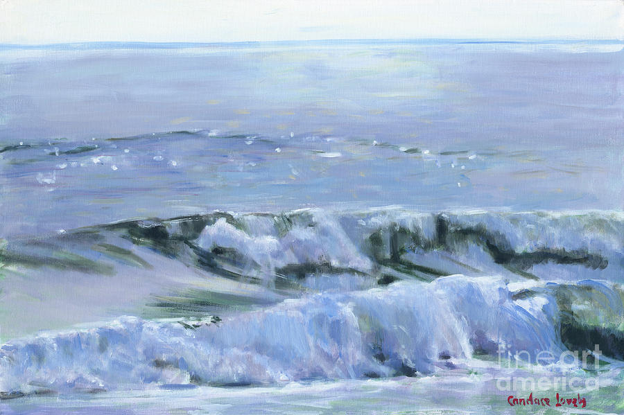 Waves, Gems of the Ocean Painting by Candace Lovely