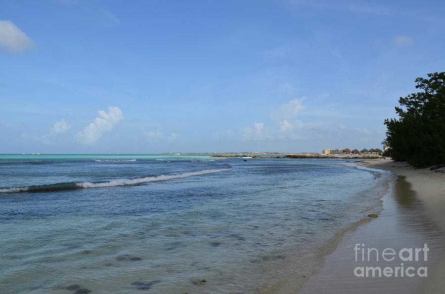 Waves Gently Rolling on to the Beach in Aruba Photograph by DejaVu Designs