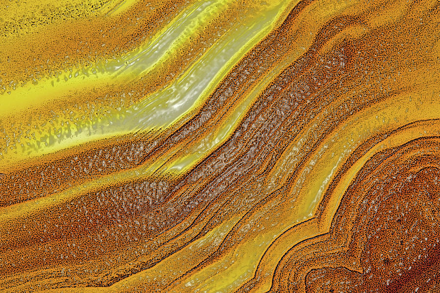 Waves in Brown and Yellow Photograph by Ira Marcus