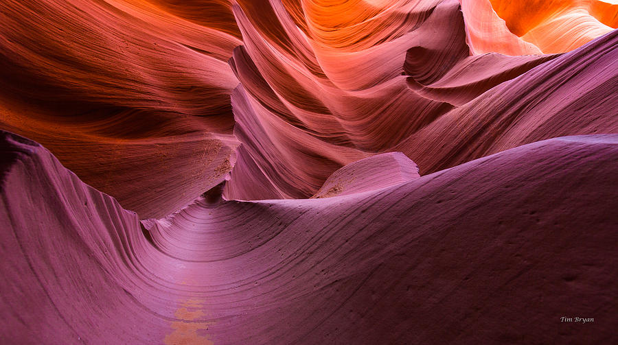 Landscape Photograph - Waves-Lower Antelope Canyon by Tim Bryan