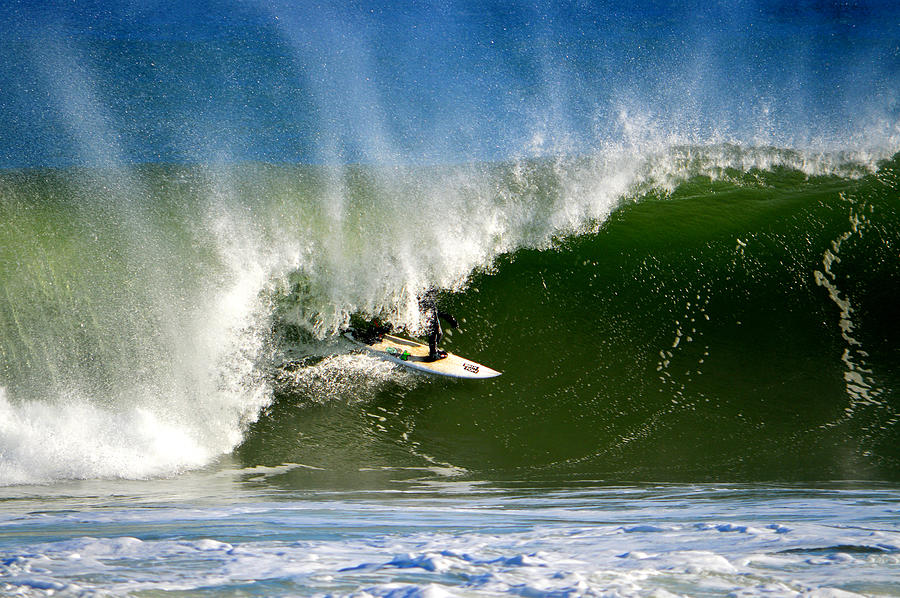 Waves of Adrenaline - Winter Surfing Photograph by Dianne Cowen Cape Cod Photography