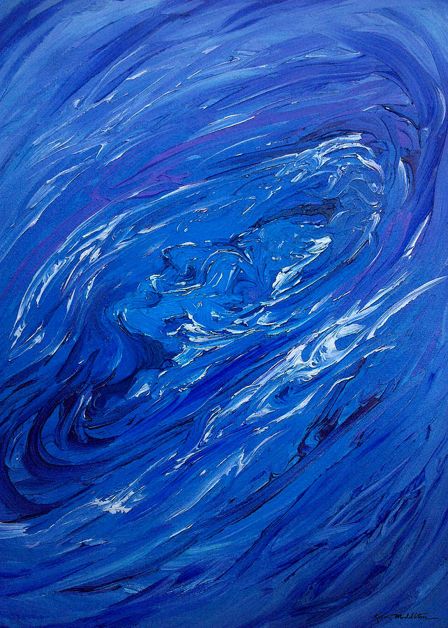 Waves of Blue Painting by Kevin Middleton