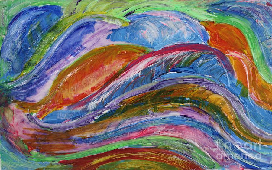 Waves of Color Painting by Sarahleah Hankes