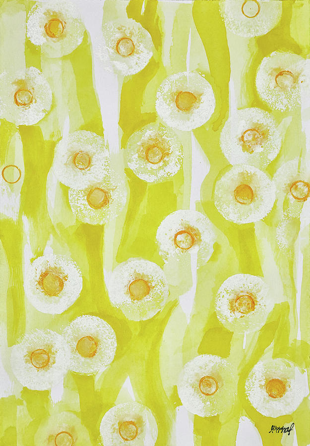 Abstract Painting - Field Of Daisies #2 by Maria Arnaudova
