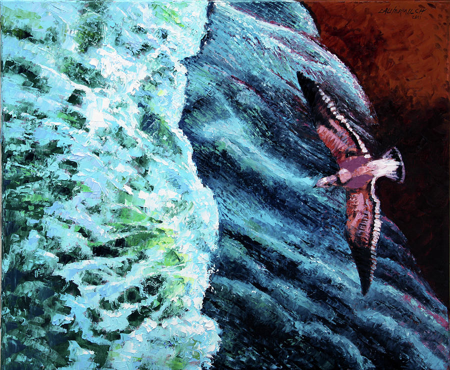Ocean Wave Painting - Waves of Freedom two by John Lautermilch Ocean Wave Painting - Waves of Freedom two by John Lautermilch